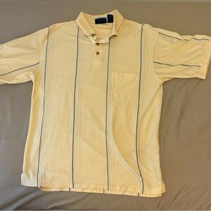 Yellow and Blue Pinstripe Polo